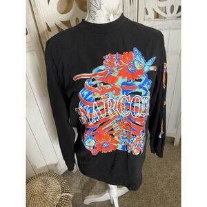 Gnarcotic Gang Y2K Colorful Graffiti Black Graphic T Shirt Licensed Size Medium